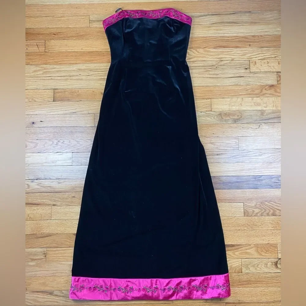 Papell Boutique Evening Velvet Gown Size 8 - Picture 3 of 8